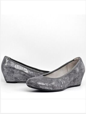 New GABOR HoverCraft Sacchetto Lambskin Leather Low Heel Wedge Pump 9.5 Medium